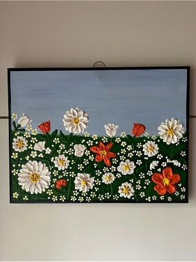 Wildflower Meadow Acrylic Painting (8x10 Canvas)